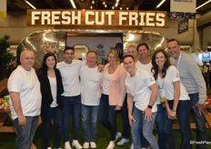 The team of EarthFresh Foods in the winning booth. The company served fresh-cut fries and drinks out of an Airstream trailer.